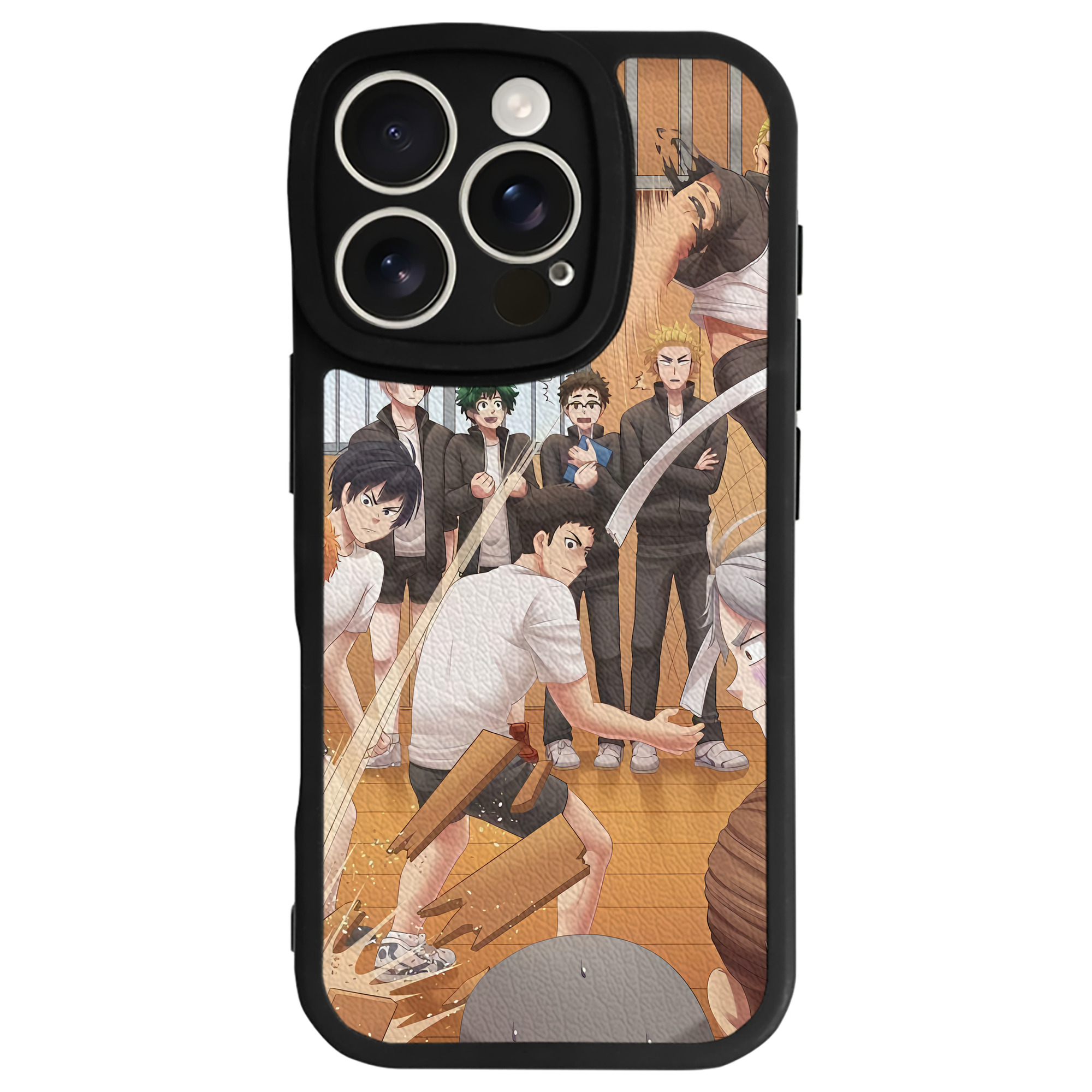 （画像用） ハイキュー!! Haikyu!! 【iPhone 16シリーズ対応】シリコンスマホケース（レザー調） 材質：シリコン